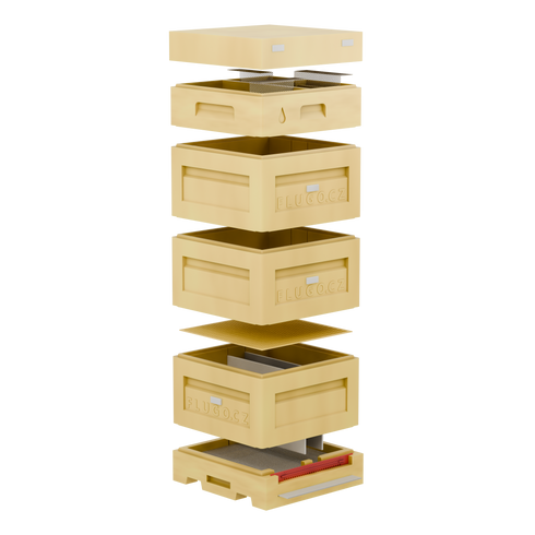 Flugo Polyurethanbeute – 39x24 cm – AM – 11 Rähmchen