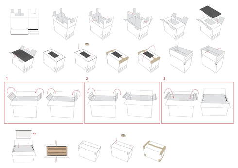 Box for Bee Nucleus with Mesh for Transporting Bee Nuclei (5 Frames)