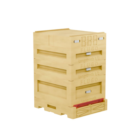 Langstroth Shallow Hive Box for 10 Frames, Frame Size 137 mm (5 3/8″)