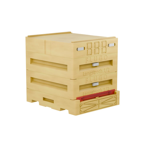 Langstroth Shallow Hive Box for 10 Frames, Frame Size 137 mm (5 3/8″)