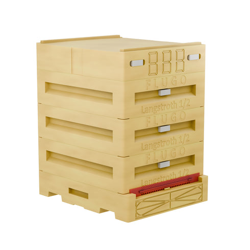 Langstroth Shallow Hive Box for 10 Frames, Frame Size 137 mm (5 3/8″)