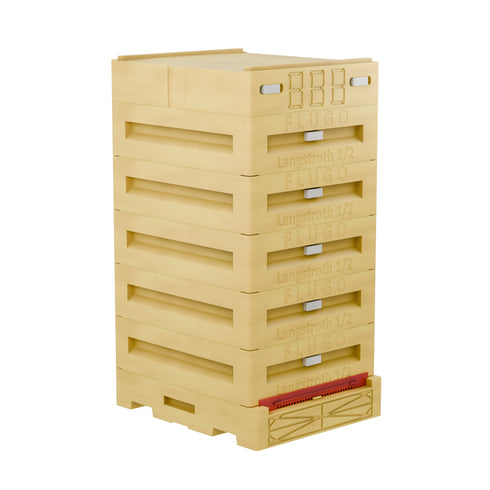 Langstroth Shallow Hive Box for 10 Frames, Frame Size 137 mm (5 3/8″)