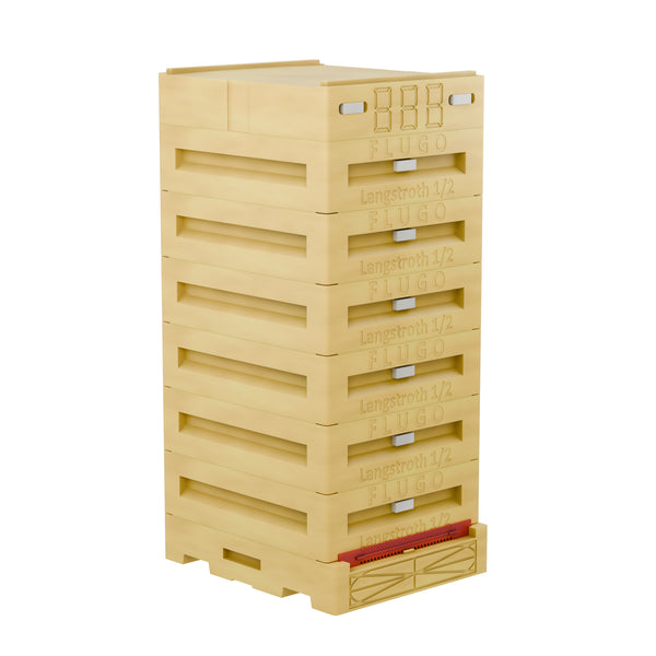Langstroth Shallow Hive Box for 10 Frames, Frame Size 137 mm (5 3/8″)