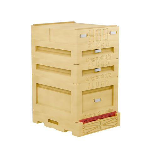 Langstroth Shallow Hive Box for 10 Frames, Frame Size 137 mm (5 3/8″)