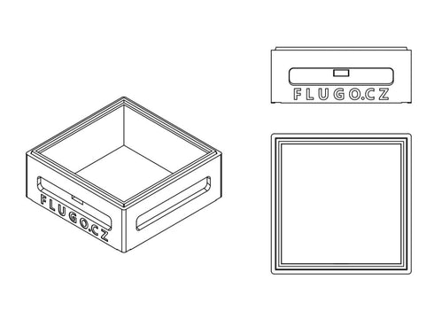 Flugo Half-Hive Box 39x17 cm for 11 Frames