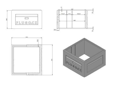 Polyurethane Hive Flugo 39x27.5 cm for 11 Frames