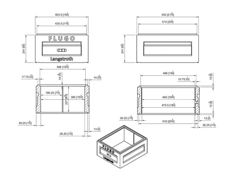 Langstroth Deep Beehive for 10 Frames, Frame Size 232 mm (9 1/8´´)