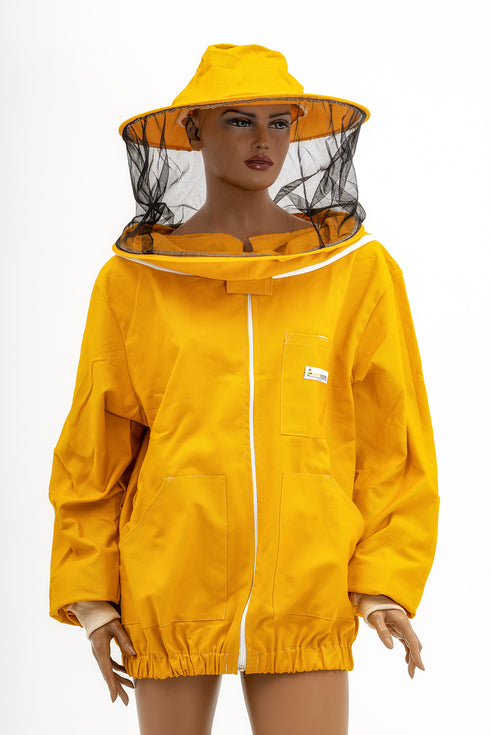 Schützende Imkerjacke mit Hut – Weiß oder Gelb